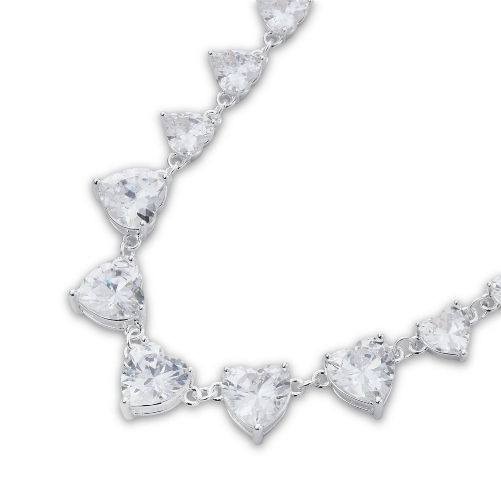 August Woods Silver Statement Heart Necklace