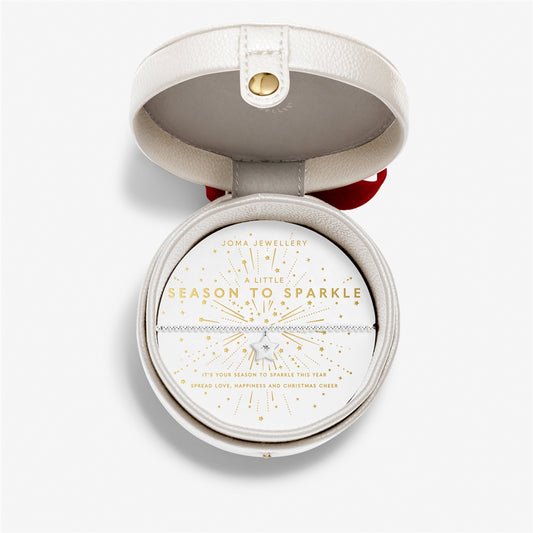 Joma Boxed Christmas Bauble Sparkle Box Star Bracelet