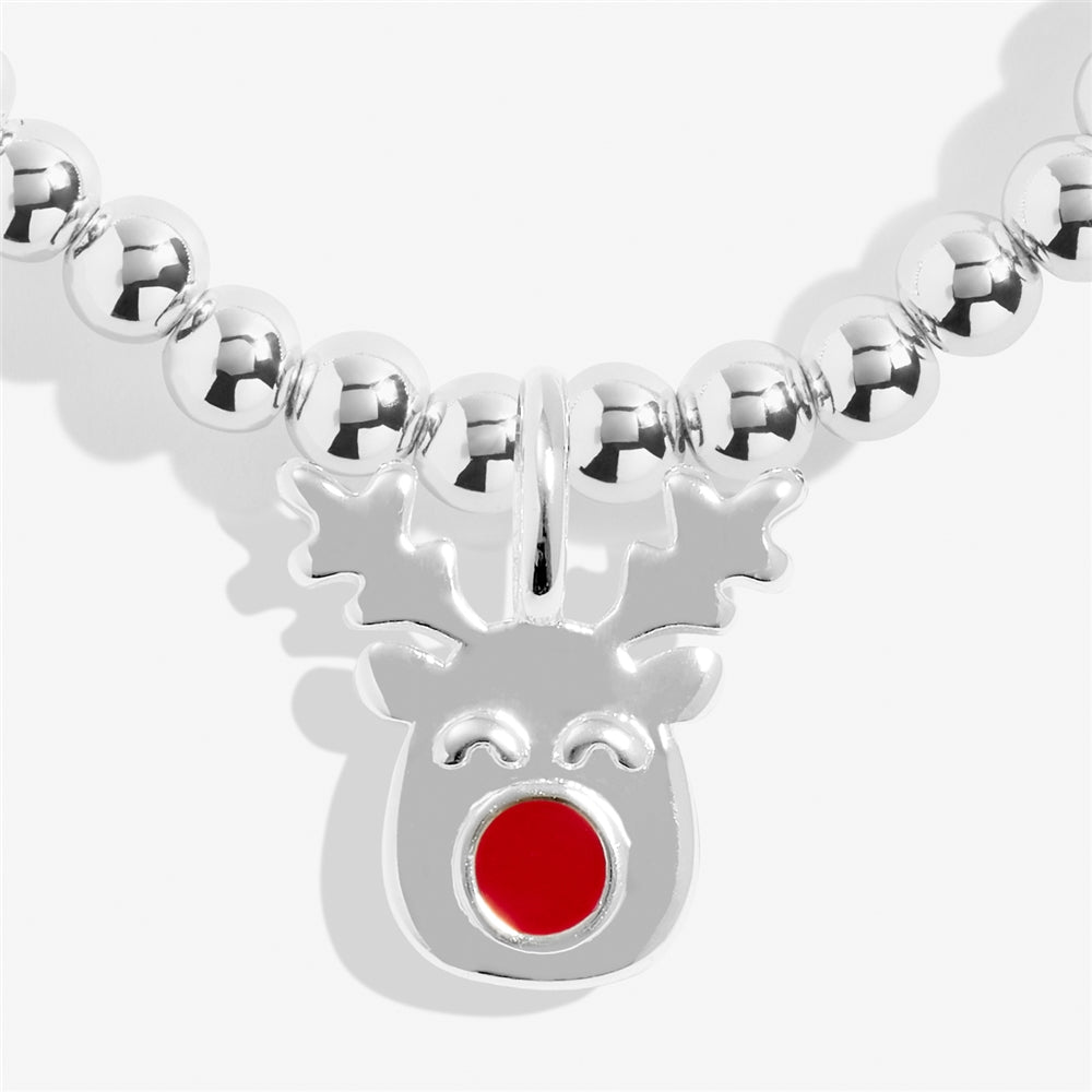 Joma Boxed Christmas Cracker Red Rudolph Children's Bracelet