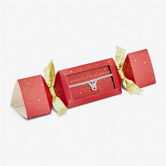 Joma Boxed Christmas Cracker Red Rudolph Children's Bracelet
