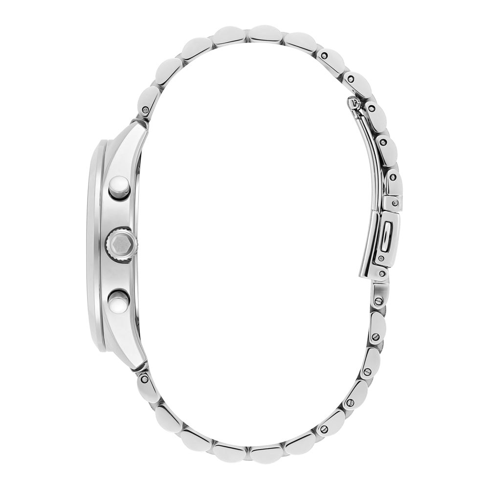 Olivia Burton Classic Multifunction Crystal Marker Silver Watch