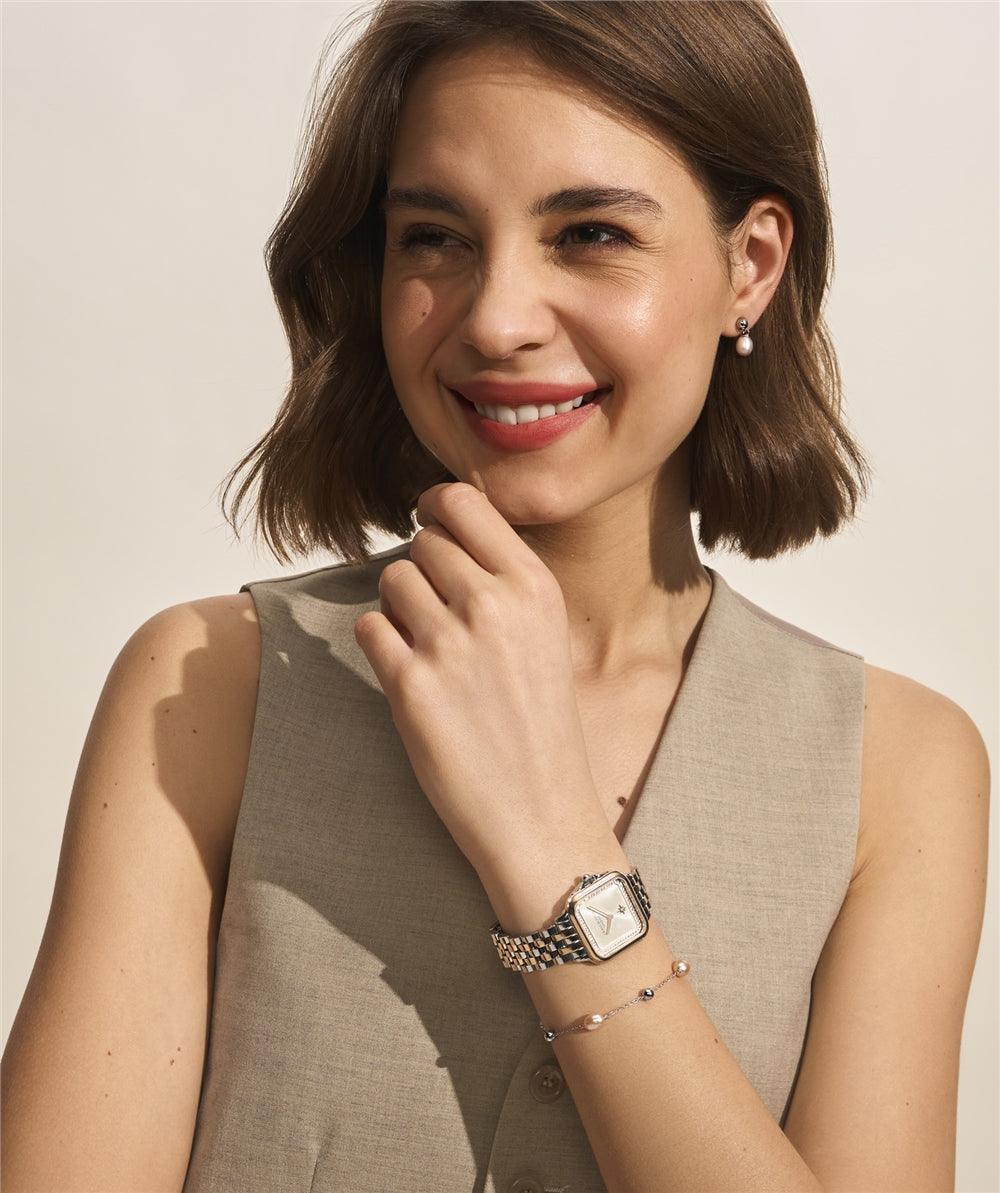 Olivia Burton Grosvenor North Star Silver Rose-Gold Watch
