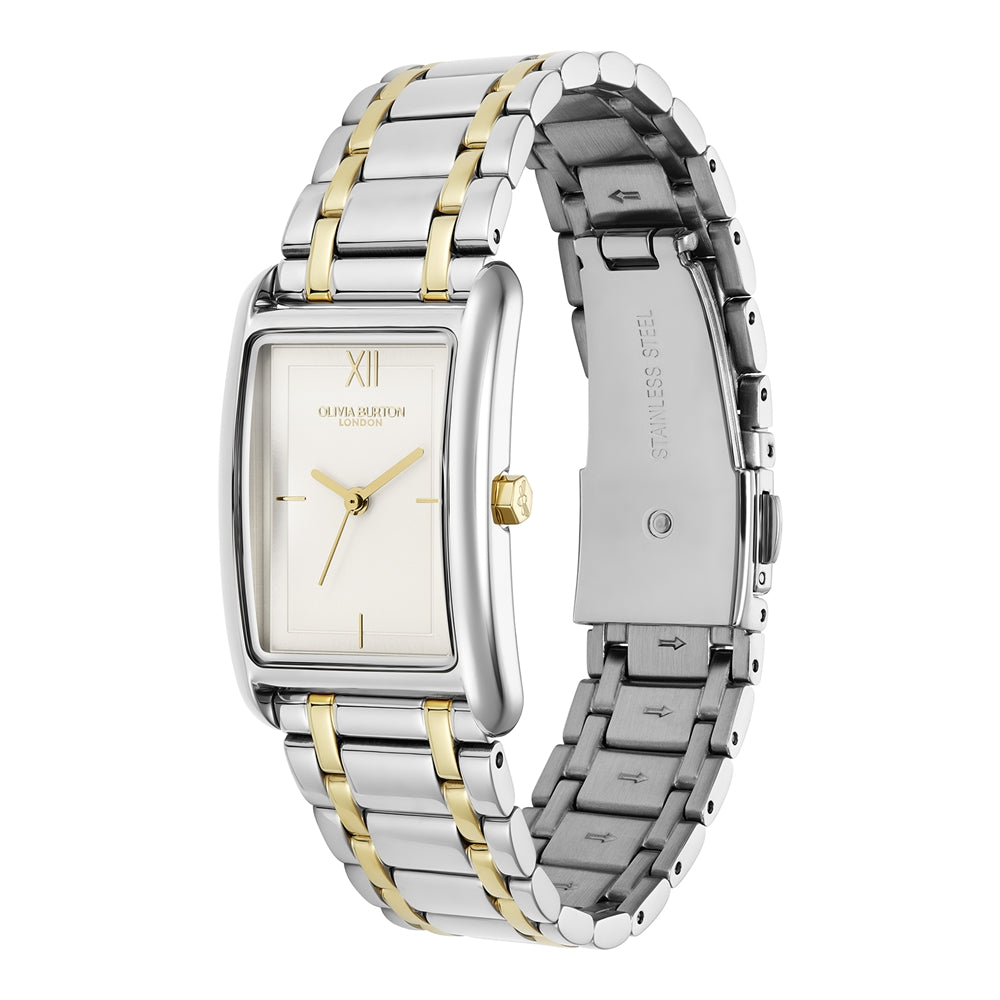 Olivia Burton Grove Silver Gold Watch