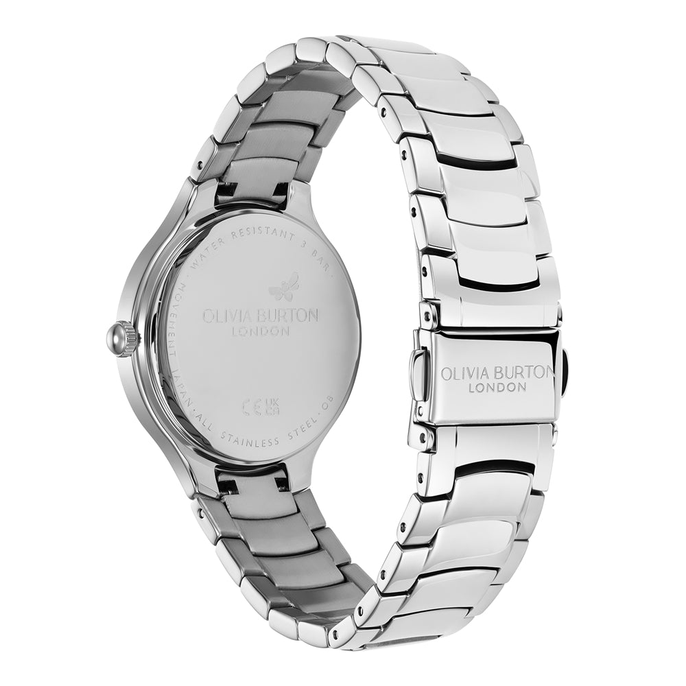 Olivia Burton Lea Silver and Pink Watch