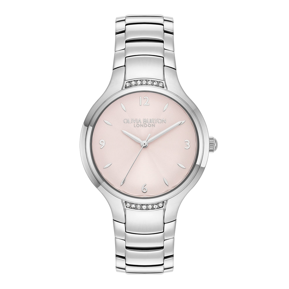 Olivia Burton Lea Silver and Pink Watch