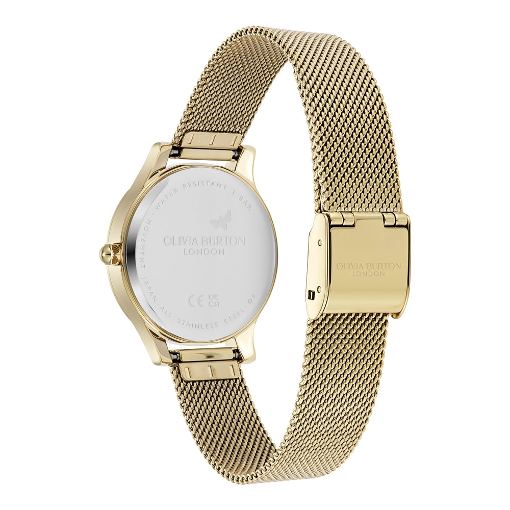 Olivia Burton Wonderlust Sunray Gold Mesh Bracelet Watch