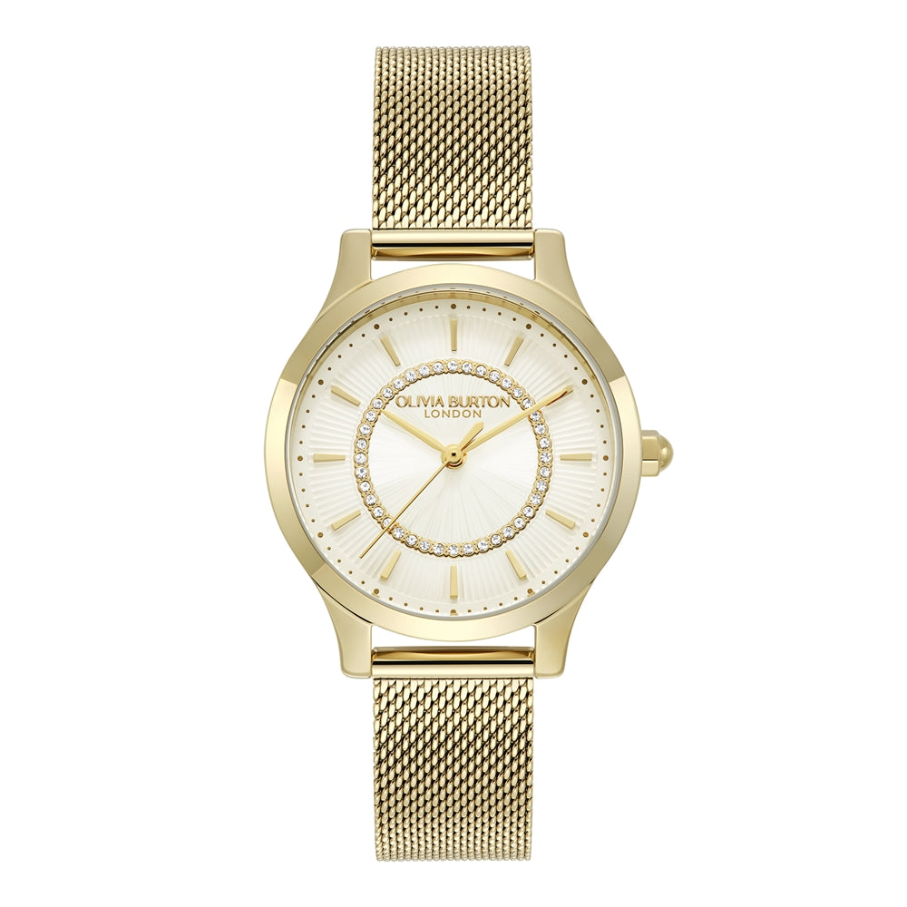 Olivia Burton Wonderlust Sunray Gold Mesh Bracelet Watch
