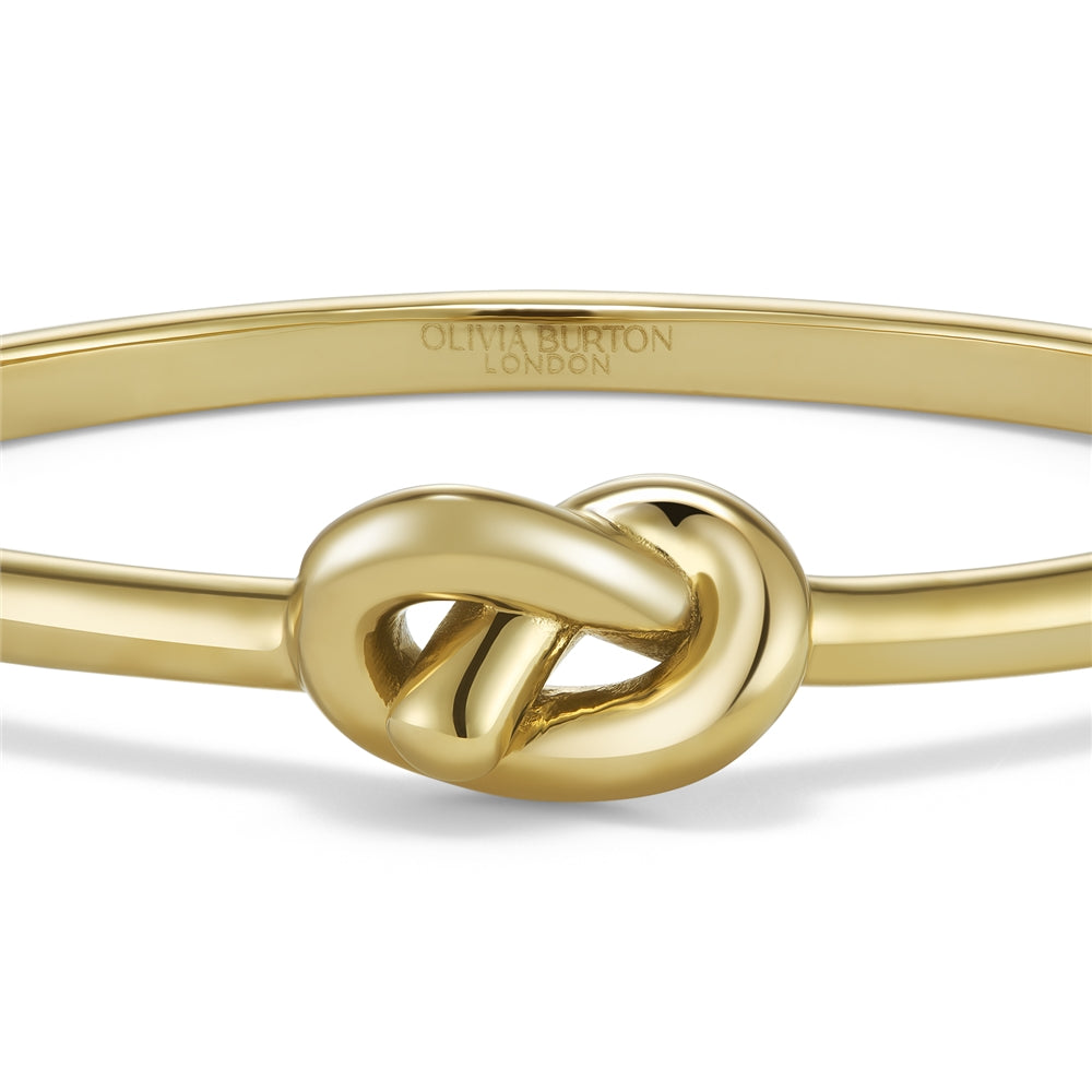 Olivia Burton Gold Love Knot Hinged Bangle