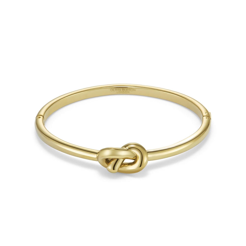 Olivia Burton Gold Love Knot Hinged Bangle