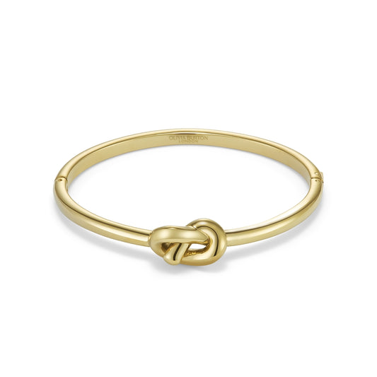 Olivia Burton Gold Love Knot Hinged Bangle