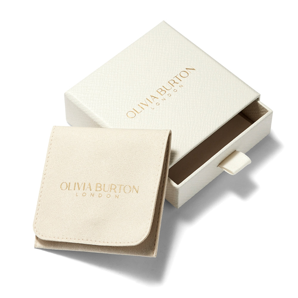 Olivia Burton Honeycomb Silver Ring Charm Earrings