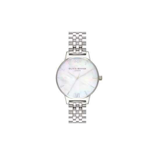 Olivia Burton Mother of Pearl Silver Bracelet Watch