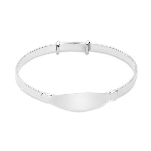 Argento Silver Extendable ID Baby Bangle