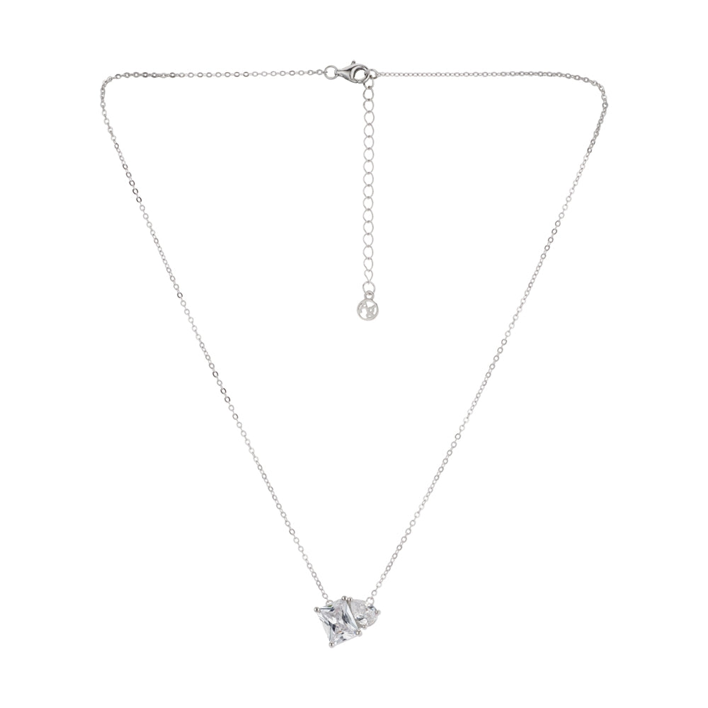 Argento Silver Toi Et Moi Pendant Necklace