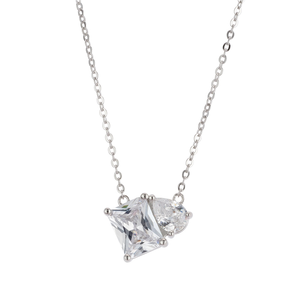 Argento Silver Toi Et Moi Pendant Necklace