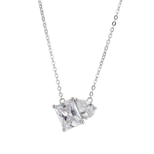 Argento Silver Toi Et Moi Pendant Necklace