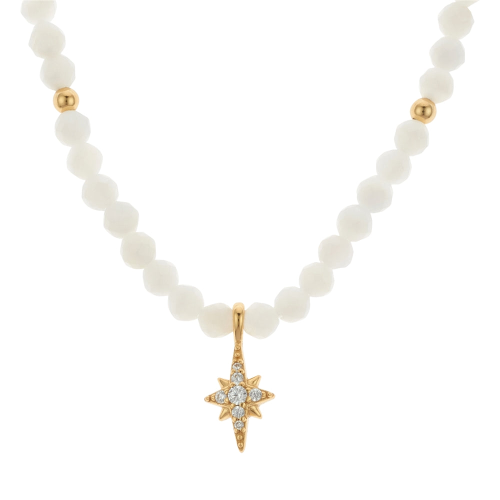 Argento Gold Bead Midnight Star Necklace