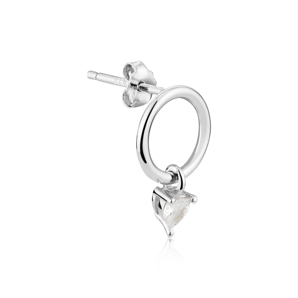 Argento Silver Delicacy Crystal Circle Studs