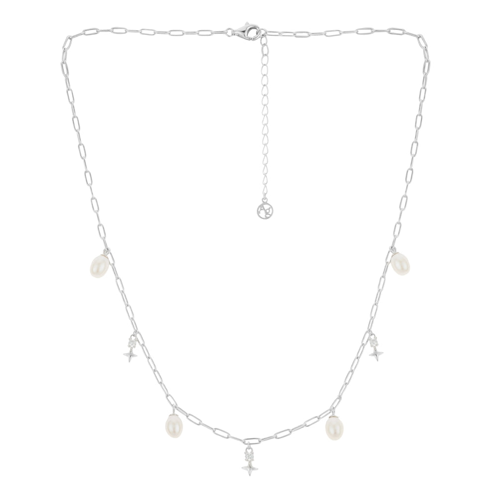 Argento Silver Midnight Star Charm Necklace
