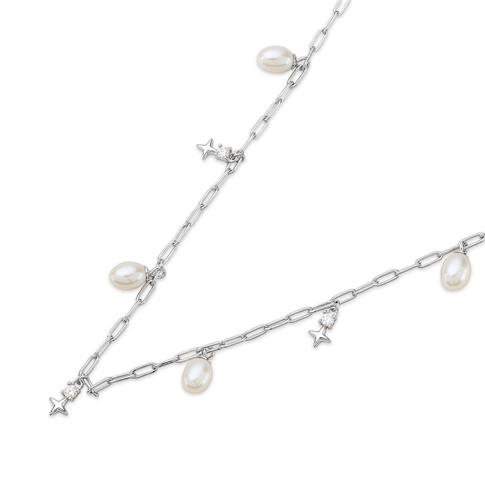 Argento Silver Midnight Star Charm Necklace