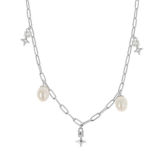 Argento Silver Midnight Star Charm Necklace