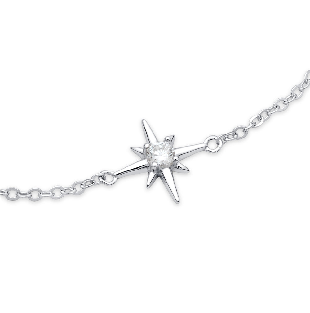 Argento Silver Midnight Star Crystal Bracelet