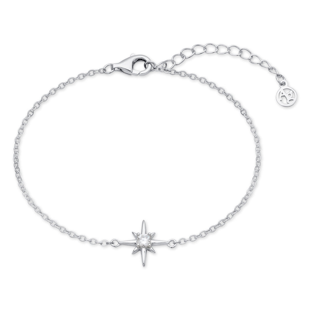 Argento Silver Midnight Star Crystal Bracelet