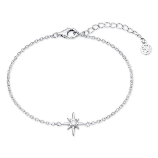 Argento Silver Midnight Star Crystal Bracelet