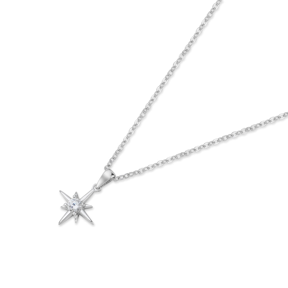 Argento Silver Midnight Star Crystal Necklace