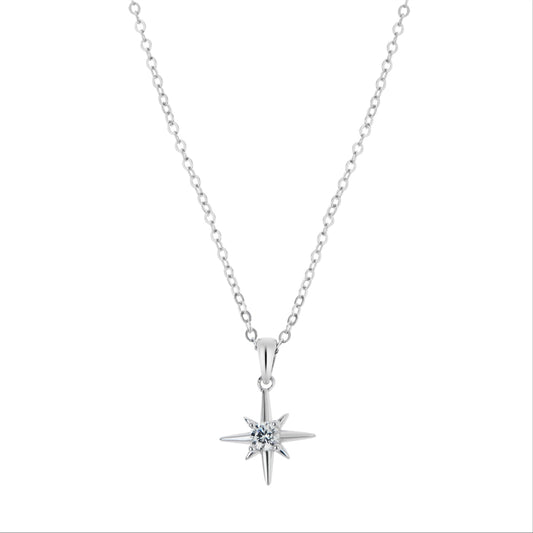 Argento Silver Midnight Star Crystal Necklace