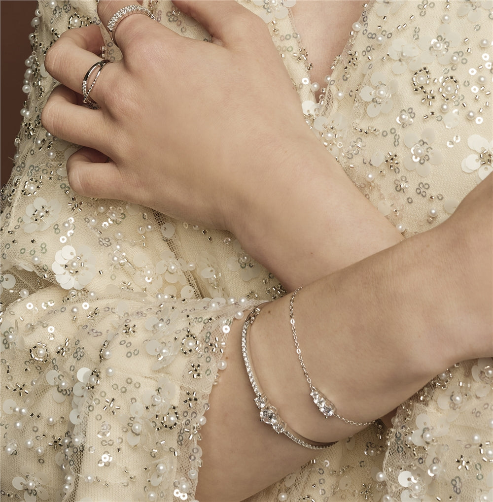 Argento Silver Triple Solitaire Bracelet