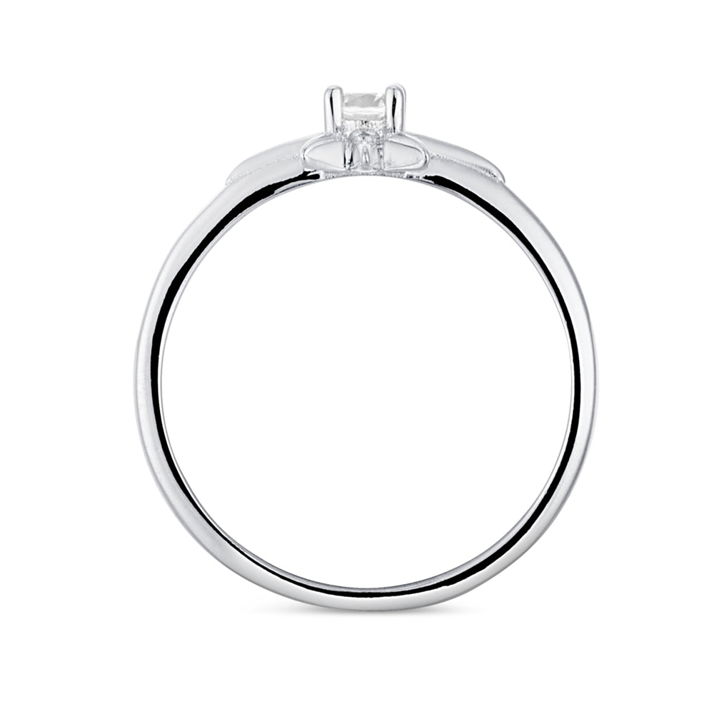 Argento Silver Midnight Star Crystal Ring