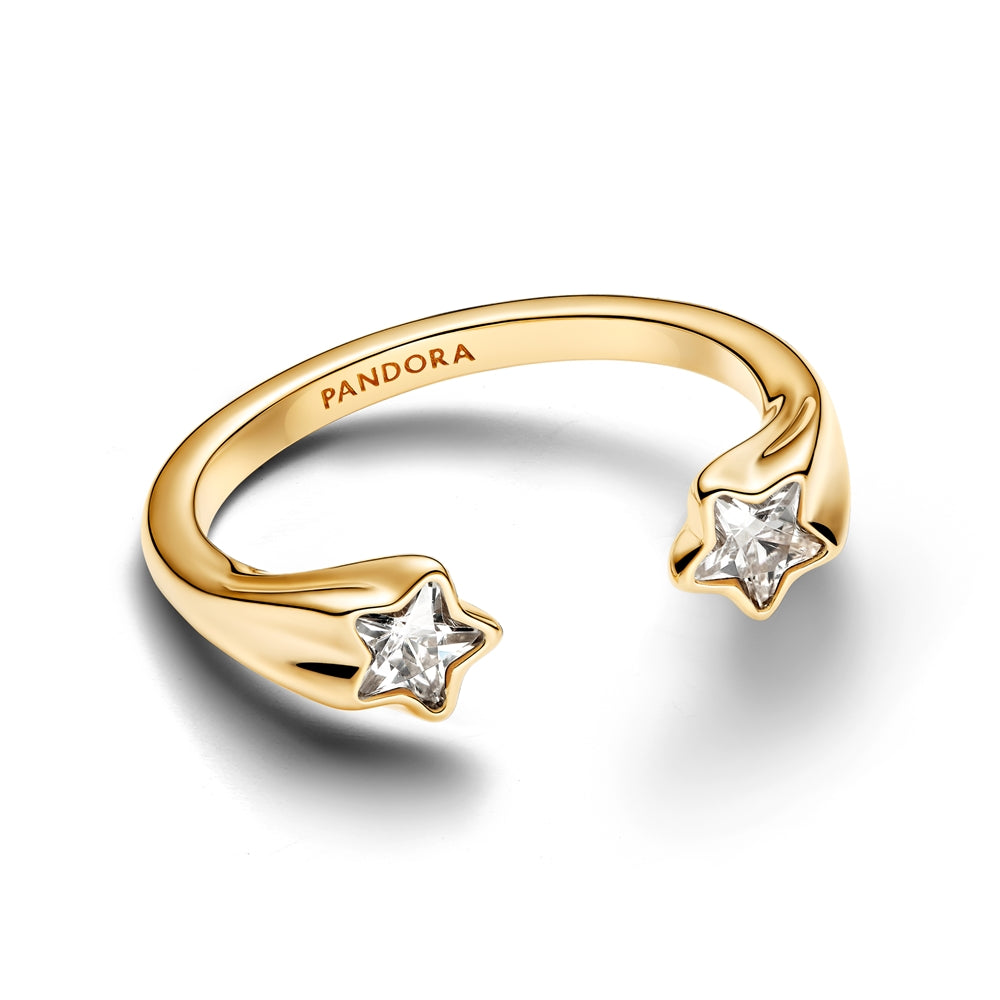 Pandora Gold Shooting Stars Open Ring