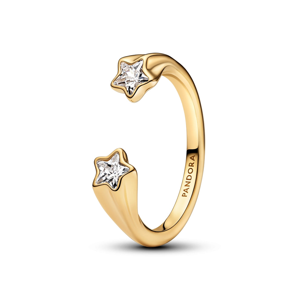 Pandora Gold Shooting Stars Open Ring
