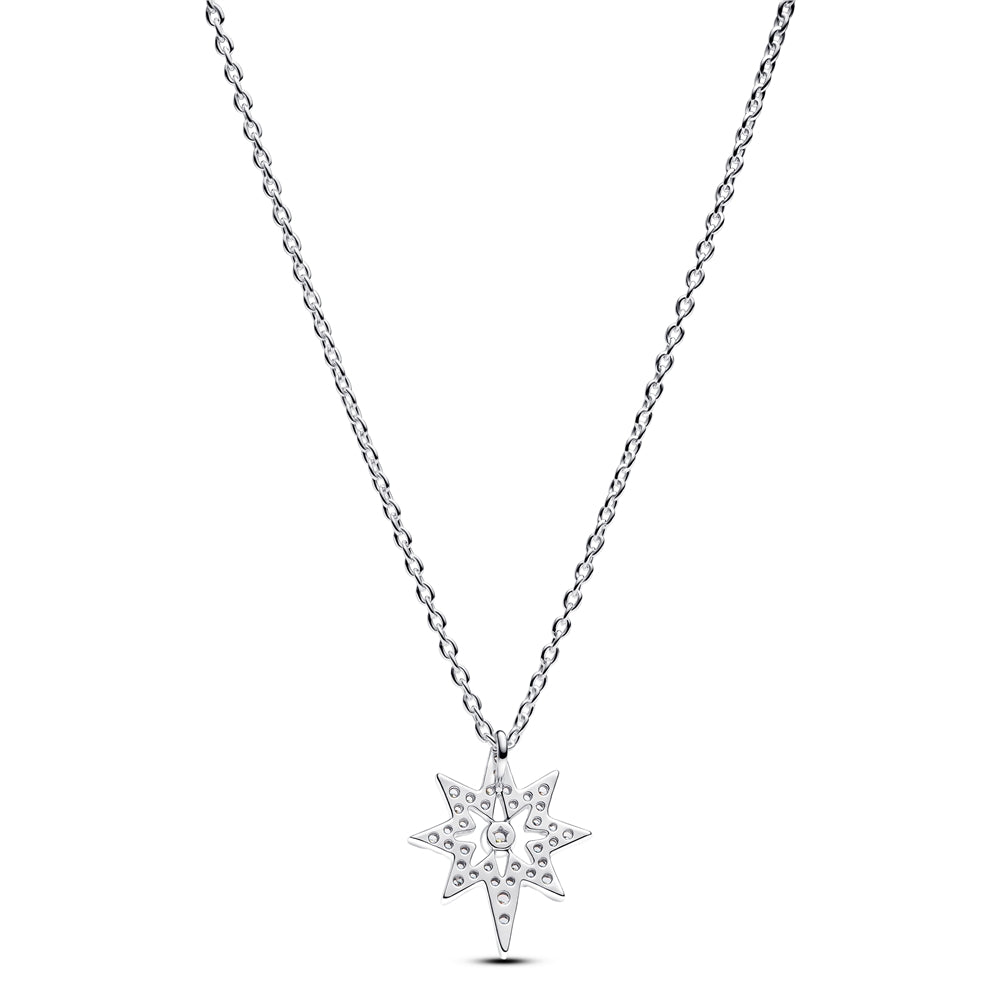 Pandora Silver North Star Pendant Necklace