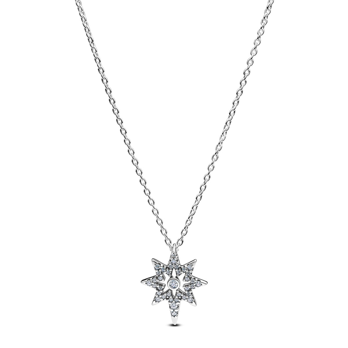 Pandora Silver North Star Pendant Necklace