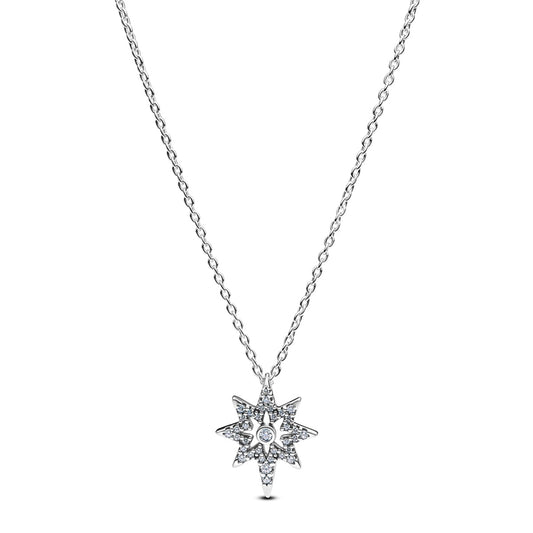 Pandora Silver North Star Pendant Necklace