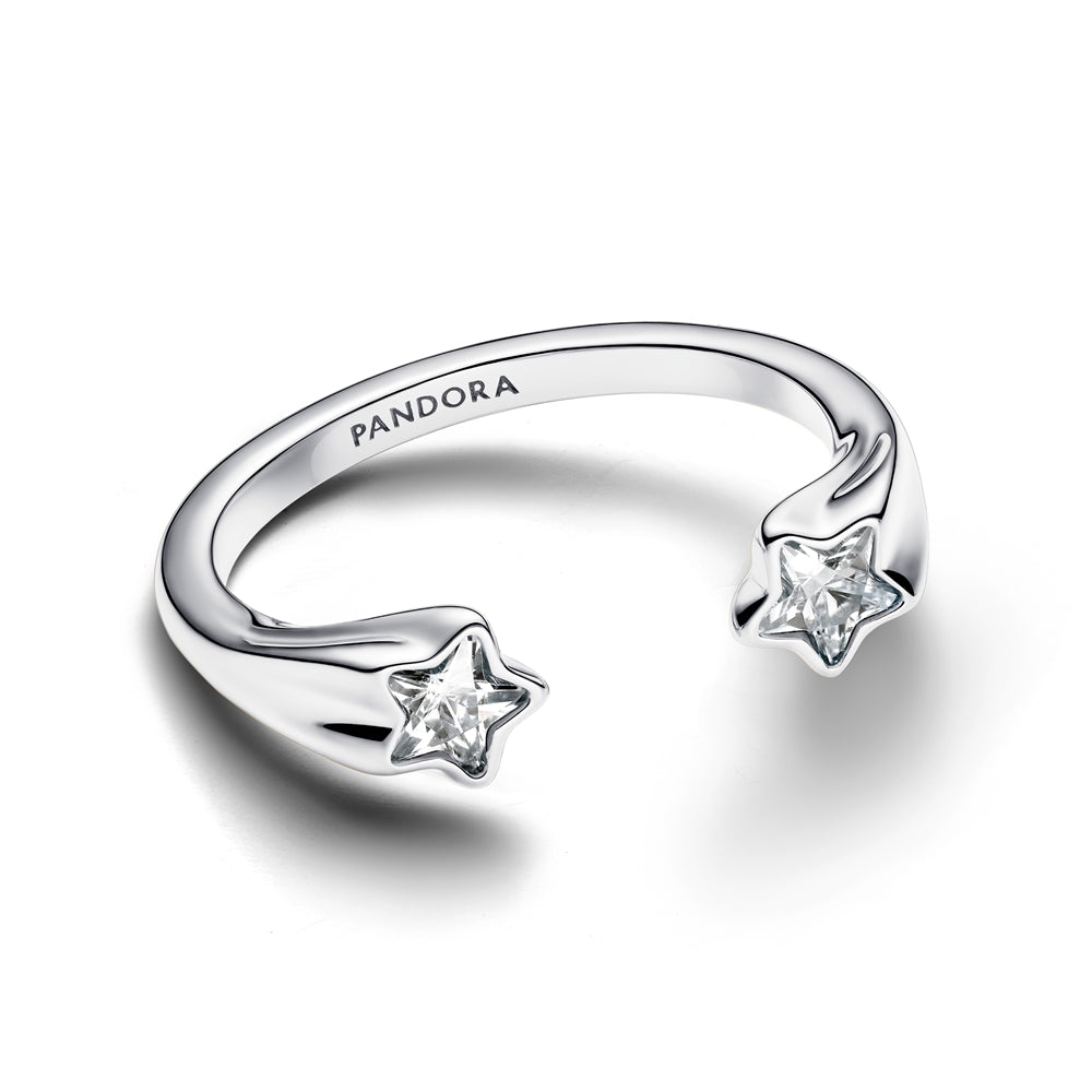 Pandora Silver Shooting Stars Open Ring