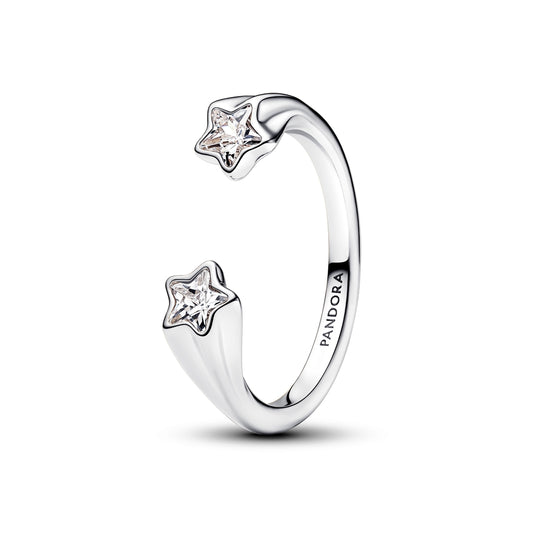 Pandora Silver Shooting Stars Open Ring