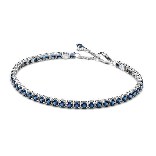 Pandora Silver Sparkling Blue Tennis Bracelet