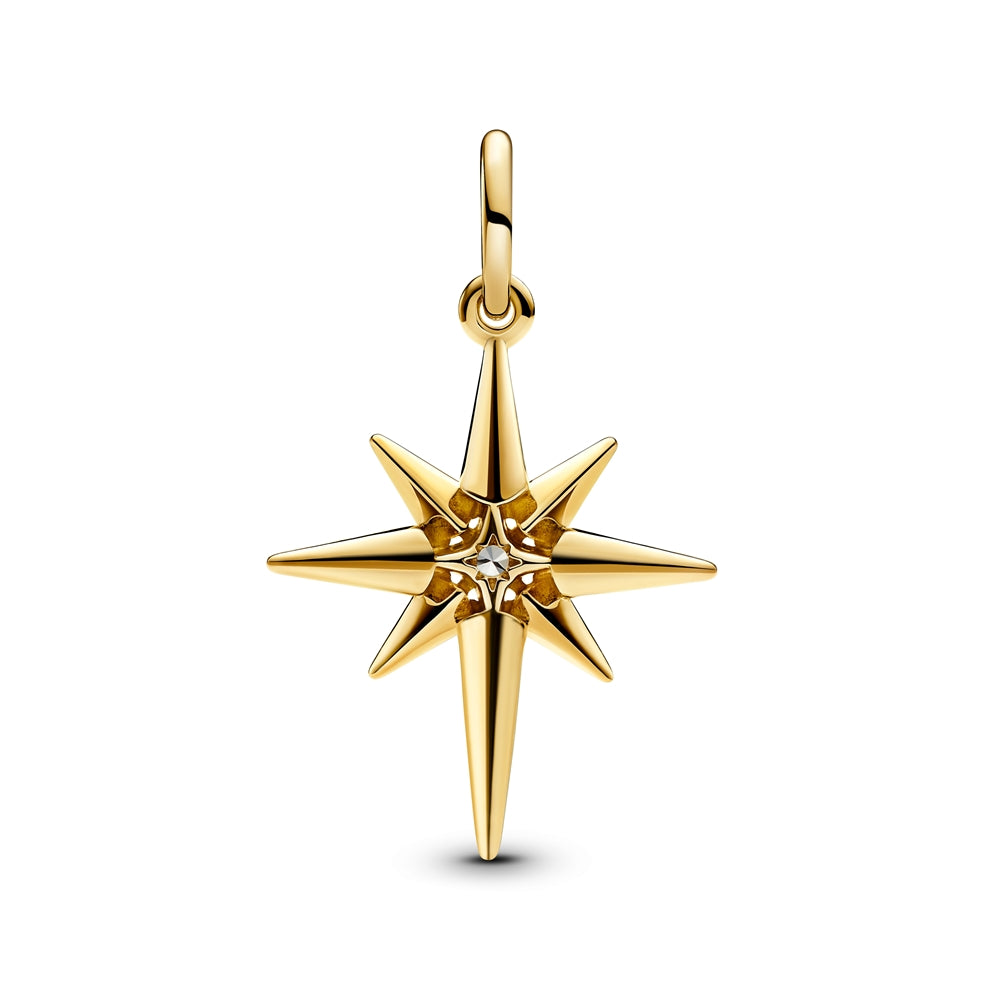 Pandora Gold Sparkling North Star Dangle Charm