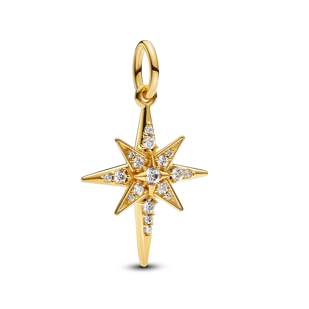 Pandora Gold Sparkling North Star Dangle Charm