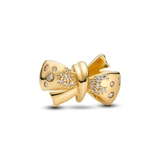 Pandora Gold Sparkling Bow Charm