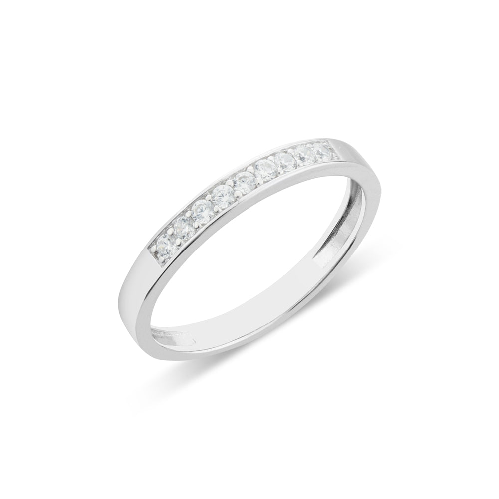 Argento Silver Half Eternity Band Ring