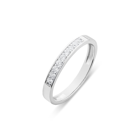 Argento Silver Half Eternity Band Ring