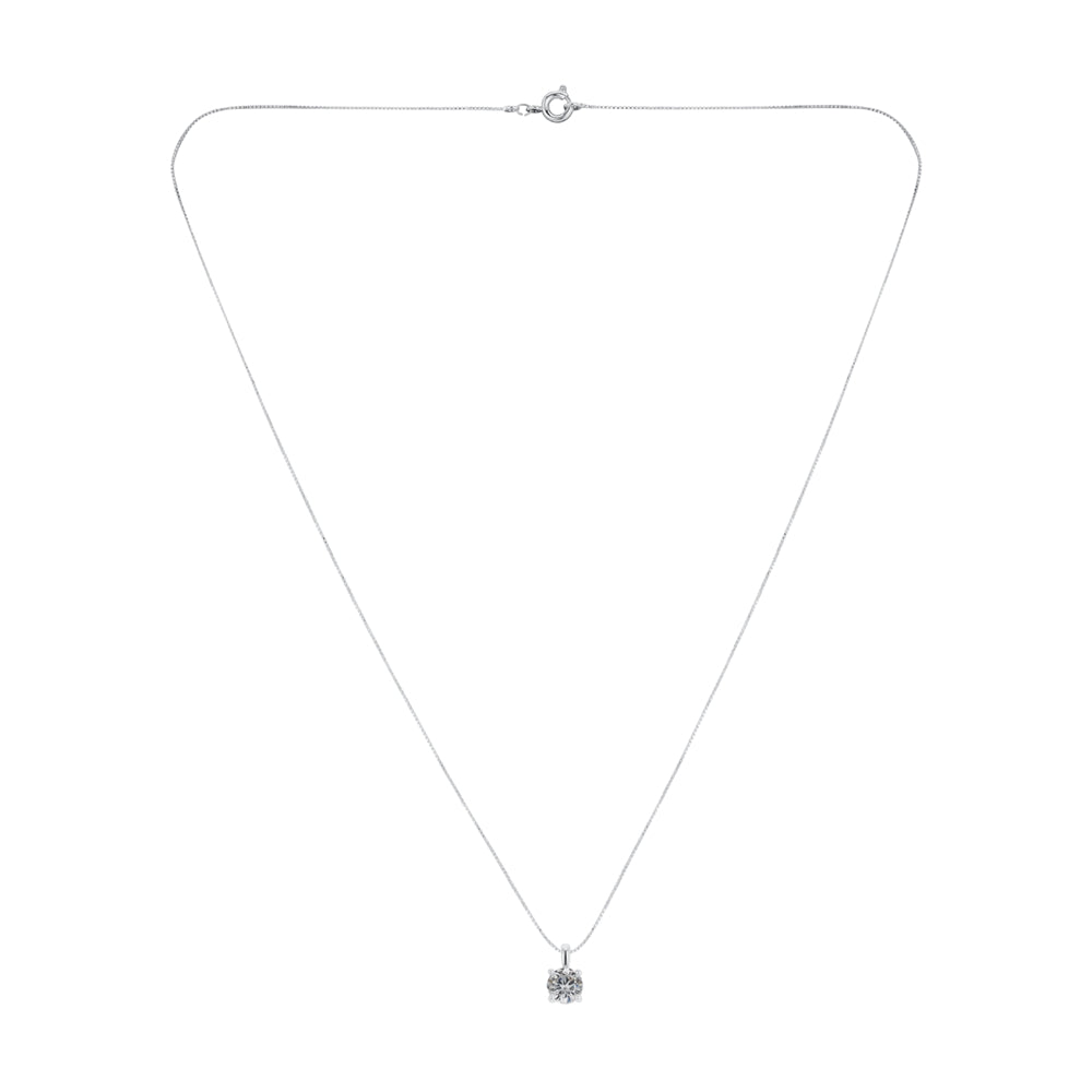 August Woods Silver Crystal Pendant Necklace