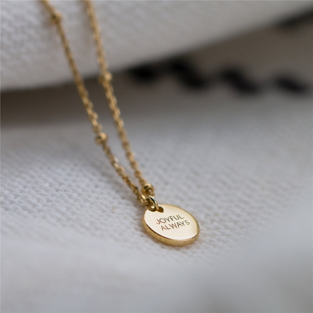 Seek + Find Joyful Always Silver Necklace