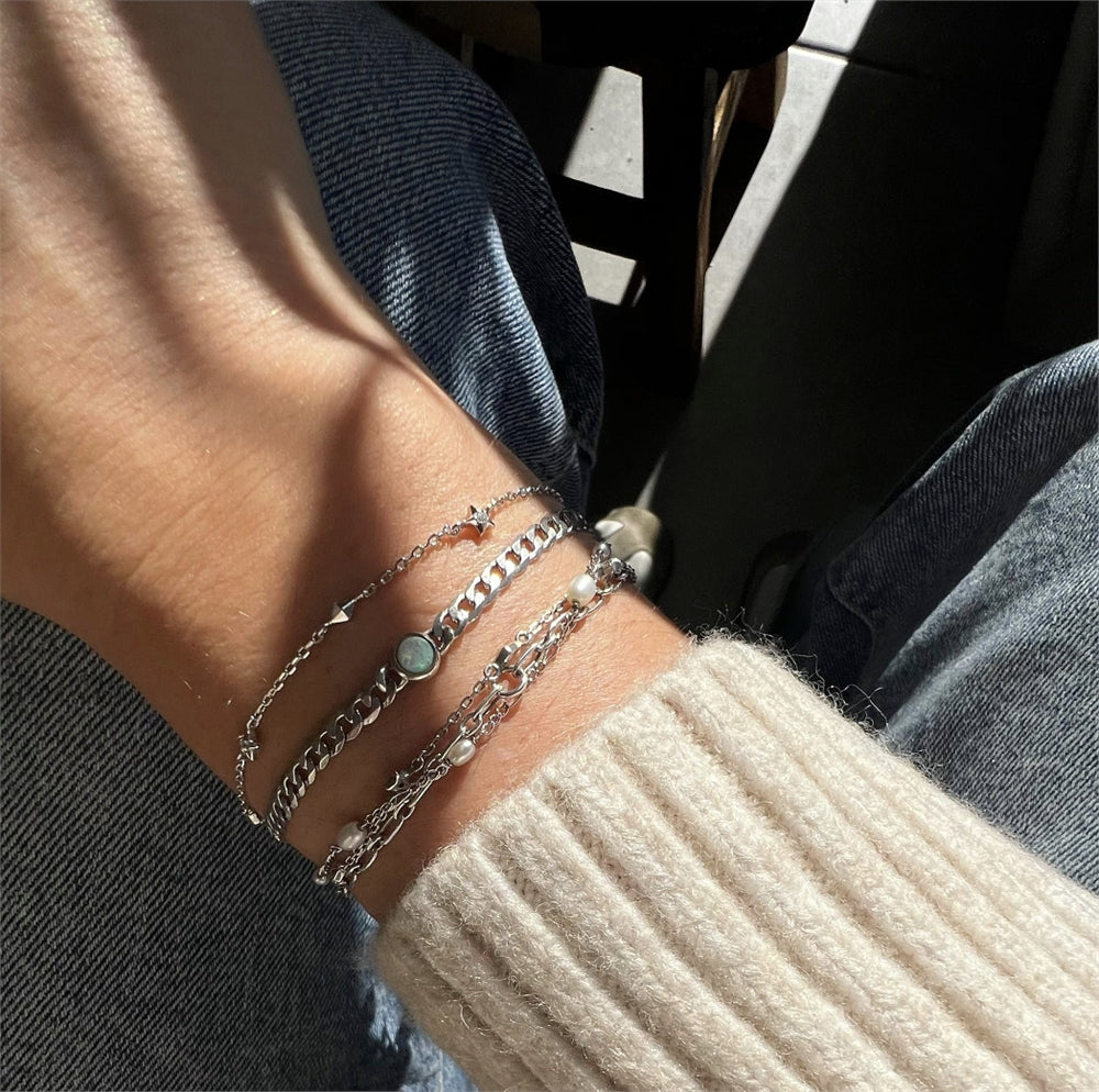 Seek + Find Purpose Silver Opal Bracelet
