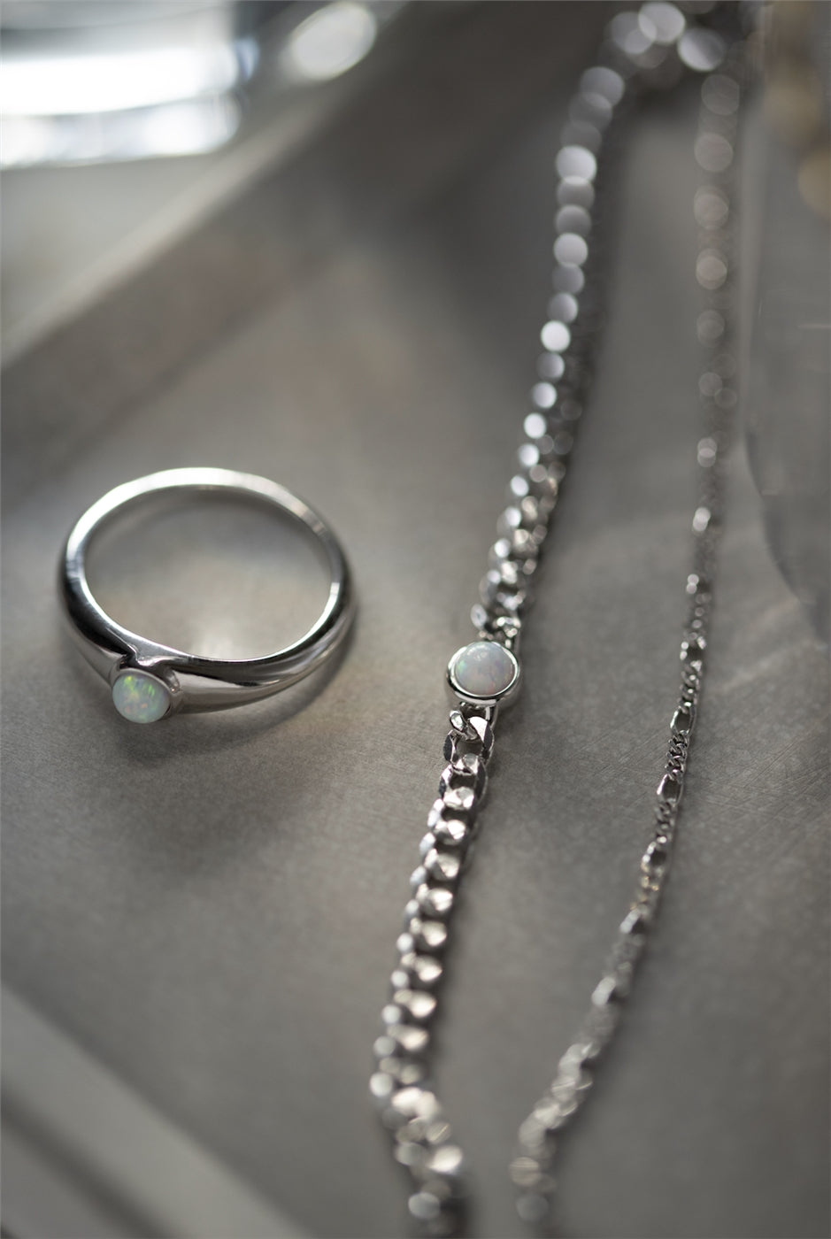 Seek + Find Purpose Silver Opal Bracelet
