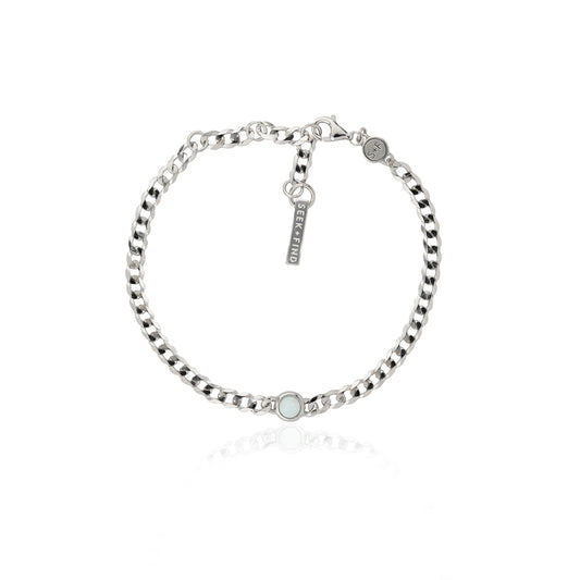 Seek + Find Purpose Silver Opal Bracelet
